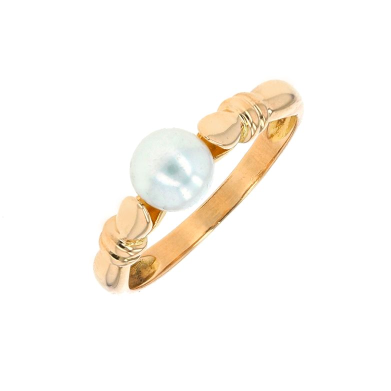 Bague perle or jaune 2.23g Comme neuf -  reconditionné disponible sur Gemme Les Bijoux
